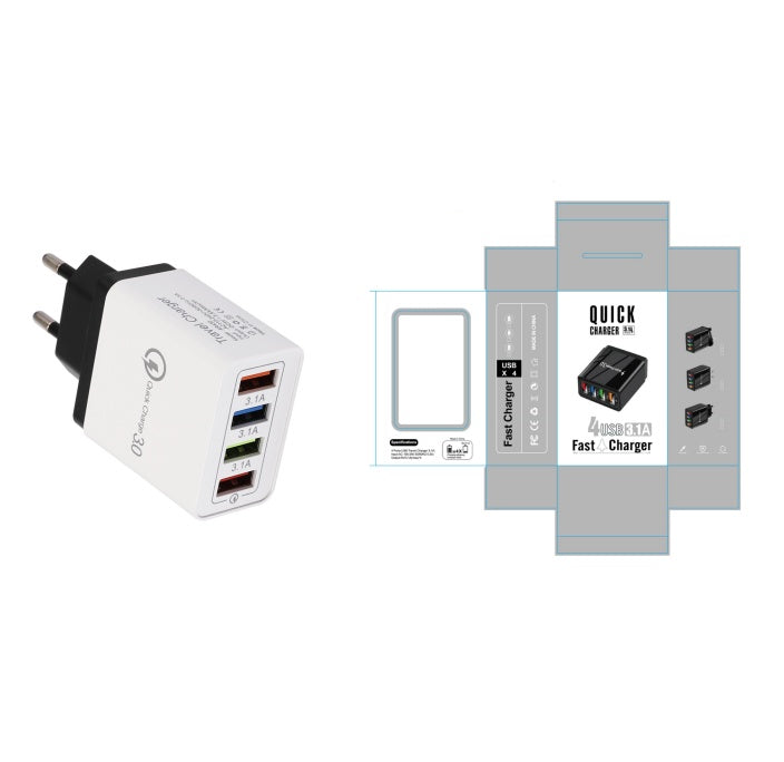 USB Charger Quick Charge 3.0 4 Phone Adapter Fast Charger