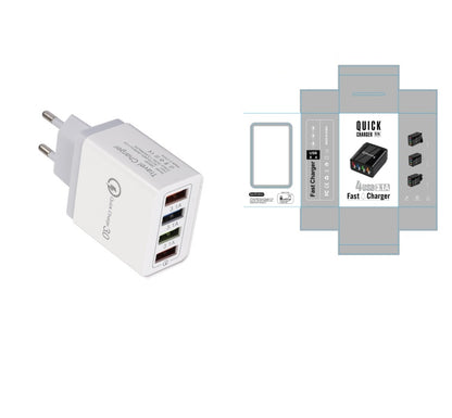 USB Charger Quick Charge 3.0 4 Phone Adapter Fast Charger