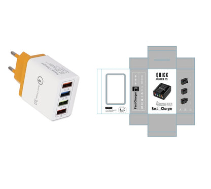 USB Charger Quick Charge 3.0 4 Phone Adapter Fast Charger