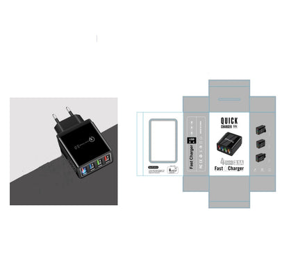 USB Charger Quick Charge 3.0 4 Phone Adapter Fast Charger