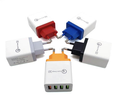 USB Charger Quick Charge 3.0 4 Phone Adapter Fast Charger