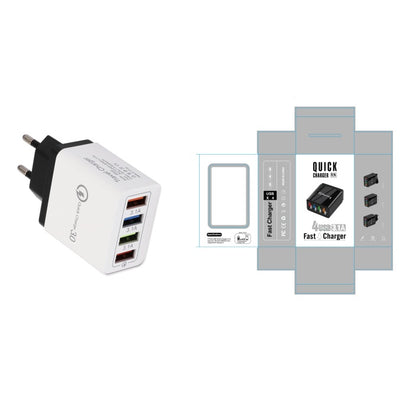 USB Charger Quick Charge 3.0 4 Phone Adapter Fast Charger