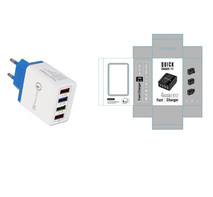 USB Charger Quick Charge 3.0 4 Phone Adapter Fast Charger