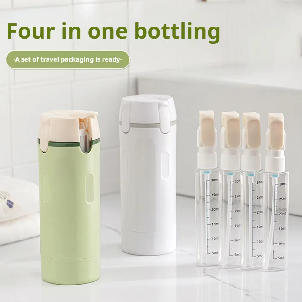 4 in 1 Travel Dispenser Portable Travel Bottles Leak Proof Leakproof Travel Container for Perfume Shampoo Conditioner Lotion