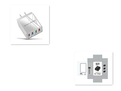 USB Charger Quick Charge 3.0 4 Phone Adapter Fast Charger